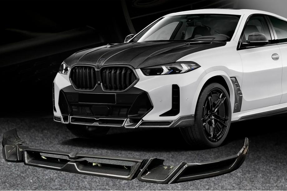 BMW X6 G06 2019–2027 Lip spojler za sprednji odbijač Lip LRT (za M-Sport 2023+, karbon) Image