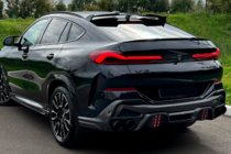 BMW X6 G06 2019–2027 Difuzor zadnjega odbijača z izpušnimi zaključki LRT (za M-Sport 2023+, Carbon) fotografija 2