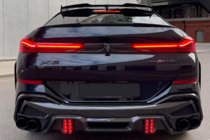 BMW X6 G06 2019–2027 Difuzor zadnjega odbijača z izpušnimi zaključki LRT (za M-Sport 2023+, Carbon) fotografija 1