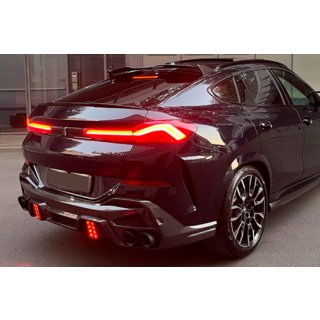 Difuzor zadnjega odbijača z izpušnimi zaključki LRT (za M-Sport 2023+, Carbon) BMW X6 G06 2019–2027 fotografija 3
