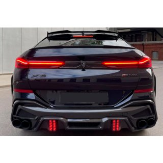 Difuzor zadnjega odbijača z izpušnimi zaključki LRT (za M-Sport 2023+, Carbon) BMW X6 G06 2019–2027 fotografija 1