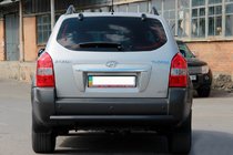 Hyundai Tucson JM 2004– Zadnji zaščitni lok AK002 Black (nerjaveče jeklo) fotografija 3