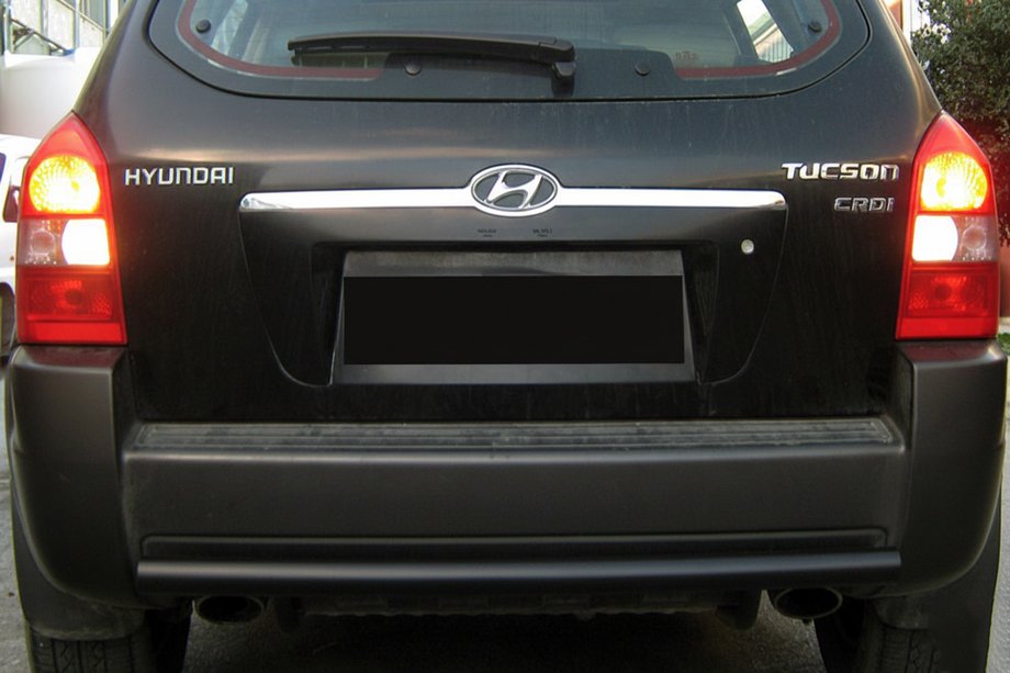 Hyundai Tucson JM 2004– Zadnji zaščitni lok AK002 Black (nerjaveče jeklo) Image