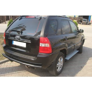 Zadnji zaščitni lok AK002 Black (nerjaveče jeklo) Kia Sportage 2004–2010 fotografija 2