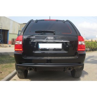 Zadnji zaščitni lok AK002 Black (nerjaveče jeklo) Kia Sportage 2004–2010 fotografija 1