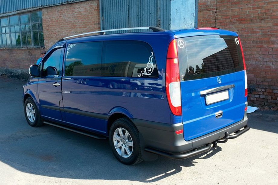Mercedes Viano 2004–2014 Zadnji vogalni ščitniki AK003 Black (2 kos, nerjavno jeklo) Fotografija 10