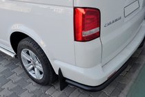 Volkswagen T5 Multivan 2003–2010 Zadnji kotni elementi AK003 Black (2 kosa, nerjaveče jeklo) fotografija 7