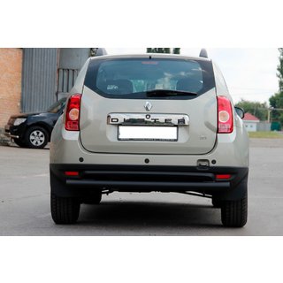 Zadnji ravni zaščitni lok Black (nerjavno jeklo) Renault Duster 2008–2017 fotografija 1