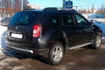 Dacia Duster 2008–2018 Zadnji ravni zaščitni lok Black (nerjavno jeklo) fotografija 4