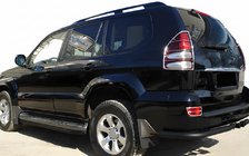 Toyota Land Cruiser Prado 120 2002–2009 Zadnji kotni elementi AK003 Black (2 kosa, nerjaveče jeklo) fotografija 1
