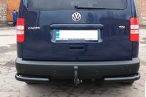 Volkswagen Caddy 2010–2015 Zadnji kotni elementi AK003 Black (2 kosa, nerjaveče jeklo) fotografija 3