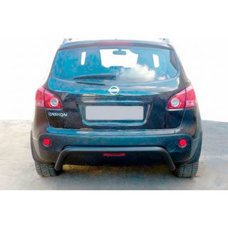 Zadnji zaščitni lok AK007 Black (nerjavno jeklo) Nissan Qashqai 2007–2010 fotografija 1