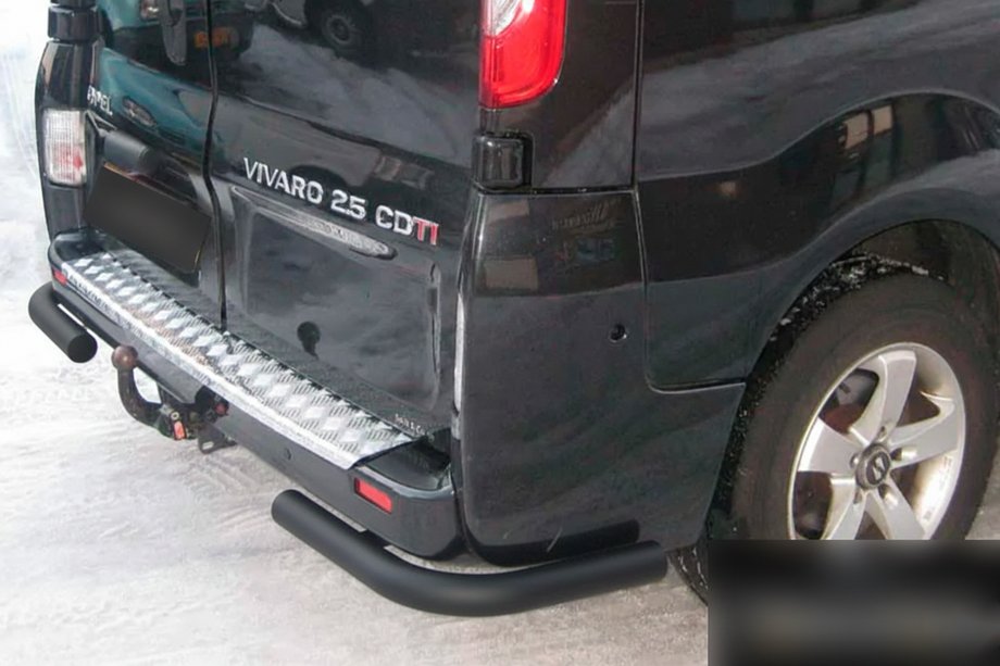 Opel Vivaro 2001–2015 Zadnji vogalni elementi AK003 Black (nerjavno jeklo) Fotografija 2