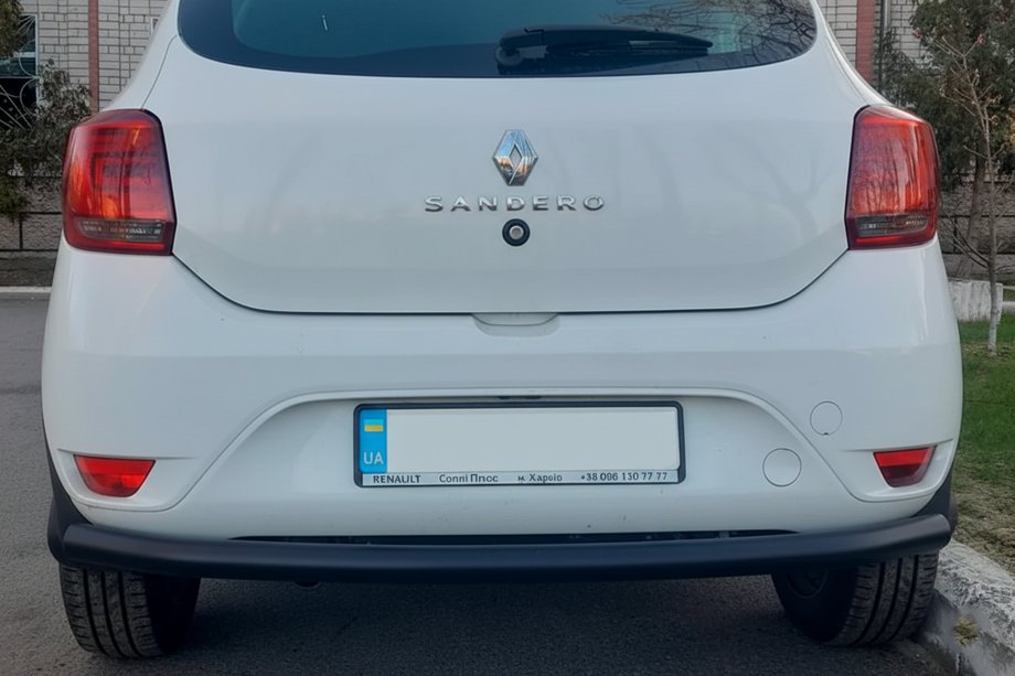 Renault Sandero 2013–2022 Zadnji zaščitni lok AK002 Black (nerjaveče jeklo) Image