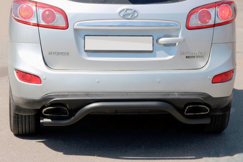Hyundai Santa Fe 2 2006–2012 Zadnji lok AK007-2 Black (nerjaveče jeklo) Image