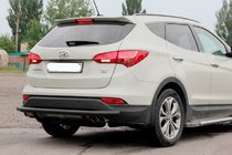 Hyundai Santa Fe 3 2012–2018 Zadnji zaščitni lok AK002 Black (nerjaveče jeklo) fotografija 1