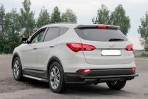 Hyundai Santa Fe 3 2012–2018 Zadnji zaščitni lok AK002 Black (nerjaveče jeklo) fotografija 2