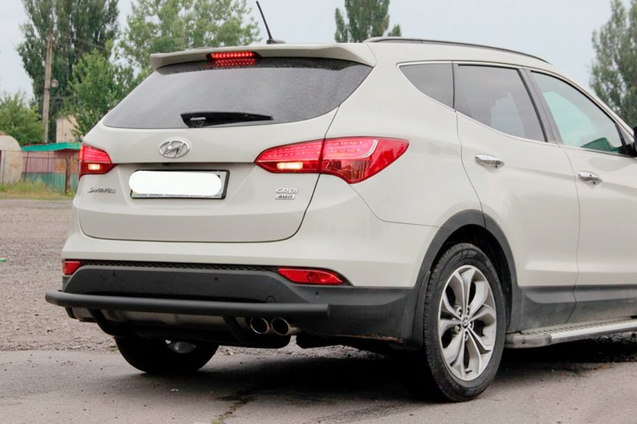 Hyundai Santa Fe 3 2012–2018 Zadnji zaščitni lok AK002 Black (nerjaveče jeklo) Image