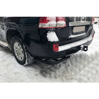 Zadnji kotni elementi AK003 Black (2 kosa, nerjaveče jeklo) Toyota Land Cruiser 200 2007–2021 fotografija 1