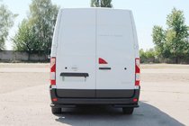 Renault Master 2011–2023 Zadnji kotni elementi AK003 Black (2 kosa, nerjaveče jeklo) fotografija 3