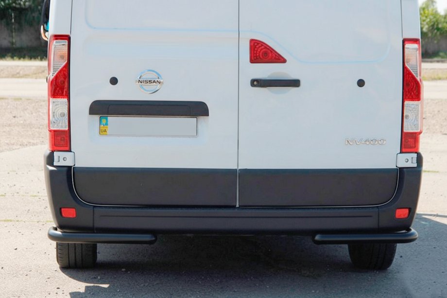 Opel Movano 2010–2021 Zadnji kotni elementi AK003 Black (2 kosa, nerjaveče jeklo) Fotografija 1