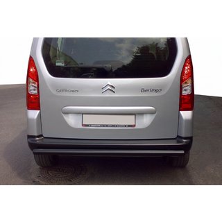 Zadnji zaščitni lok Black (nerjaveče jeklo) 60 mm Citroen Berlingo 2008–2018 fotografija 1
