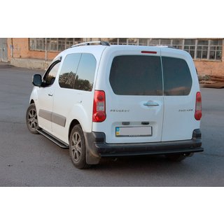 Zadnji zaščitni lok Black (nerjaveče jeklo) 60 mm Citroen Berlingo 2008–2018 fotografija 3