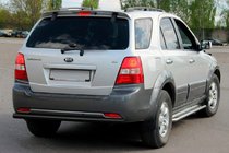 Kia Sorento I BL 2002–2009 Zadnji zaščitni lok AK002 Black (nerjaveče jeklo) fotografija 2