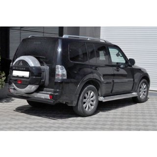 Zadnji zaščitni lok AK002 Black (nerjaveče jeklo) Mitsubishi Pajero Wagon III 1999–2006 fotografija 2