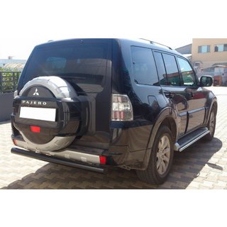 Zadnji zaščitni lok AK002 Black (nerjaveče jeklo) Mitsubishi Pajero Wagon III 1999–2006 fotografija 3
