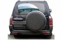 Mitsubishi Pajero Wagon III 1999–2006 Zadnji zaščitni lok AK003 Black (nerjavno jeklo) fotografija 1