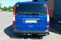 Mercedes Vito W639 2004–2014 Zadnji vogalni ščitniki AK003 Black (2 kos, nerjavno jeklo) za srednjo in dolgo medosno razdaljo fotografija 9