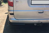 Mercedes Vito W639 2004–2014 Zadnji vogalni ščitniki AK003 Black (2 kos, nerjavno jeklo) za srednjo in dolgo medosno razdaljo fotografija 5