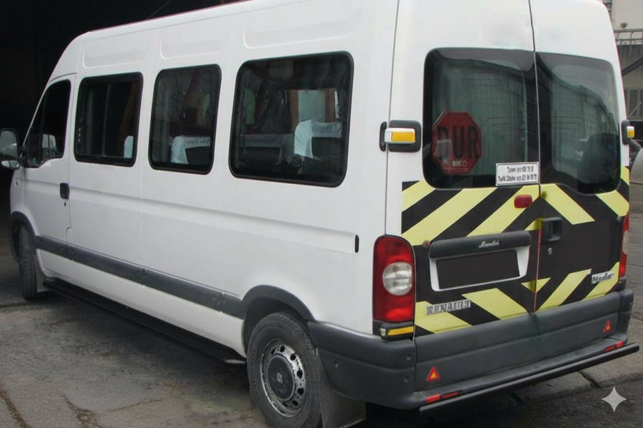 Renault Master 1998–2010 Zadnji zaščitni lok AK002 Black (nerjaveče jeklo) Image