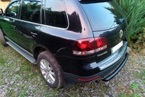 Volkswagen Touareg 2002–2010 Zadnji zaščitni lok AK002 Black (2 kos, nerjaveče jeklo) fotografija 2