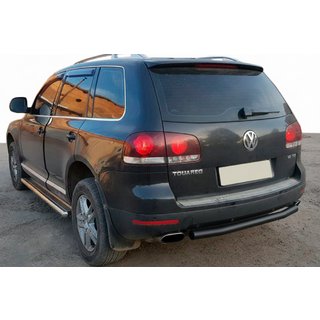 Zadnji zaščitni lok AK002 Black (2 kos, nerjaveče jeklo) Volkswagen Touareg 2002–2010 fotografija 1