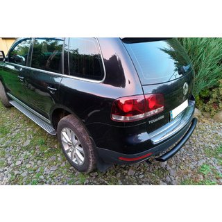 Zadnji zaščitni lok AK002 Black (2 kos, nerjaveče jeklo) Volkswagen Touareg 2002–2010 fotografija 2