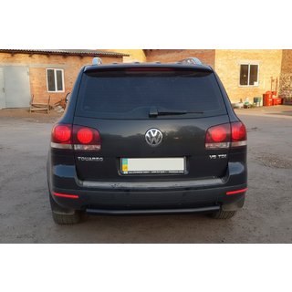 Zadnji zaščitni lok AK002 Black (2 kos, nerjaveče jeklo) Volkswagen Touareg 2002–2010 fotografija 4