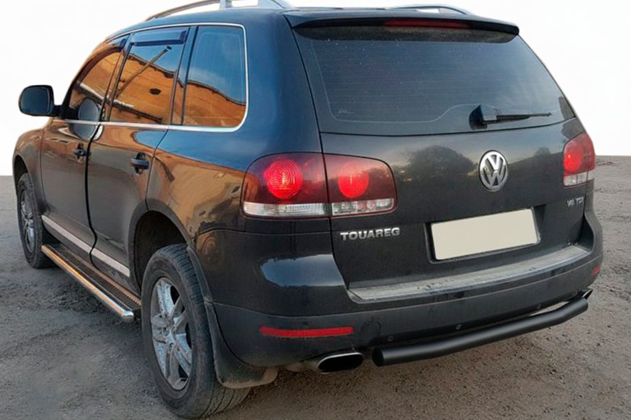 Volkswagen Touareg 2002–2010 Zadnji zaščitni lok AK002 Black (2 kos, nerjaveče jeklo) Image