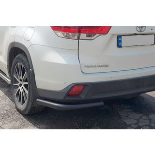 Zadnji vogalni loki Black (2 kos., nerjavno jeklo) Toyota Highlander 2013–2019 fotografija 1