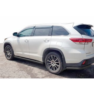 Zadnji vogalni loki Black (2 kos., nerjavno jeklo) Toyota Highlander 2013–2019 fotografija 2