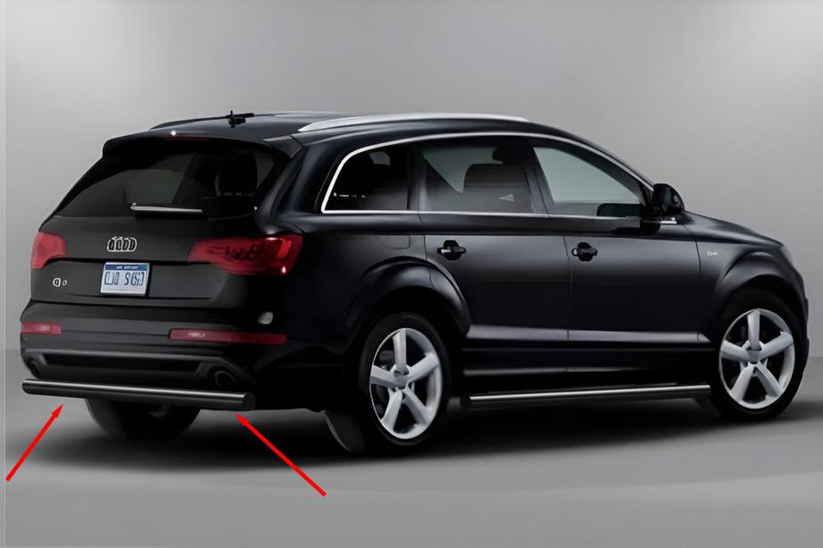 Audi Q7 2005–2015 Zadnji zaščitni lok AK002 Black (nerjaveče jeklo) Image