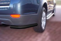 Chevrolet Captiva 2006–2019 Zadnji kotni elementi AK003 Black (2 kosa, nerjaveče jeklo) fotografija 1