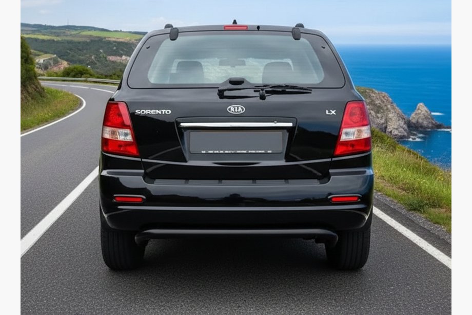 Kia Sorento I BL 2002–2009 Zadnji zaščitni lok AK012 Black (nerjavno jeklo) Image