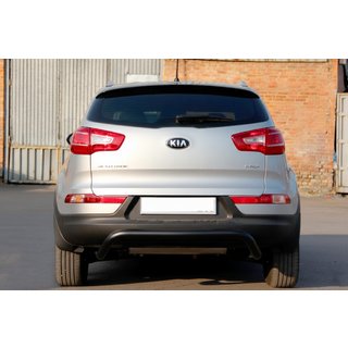 Zadnji zaščitni lok AK007 Black (nerjaveče jeklo) Kia Sportage 2010–2015 fotografija 2