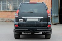 Toyota Land Cruiser Prado 120 2002–2009 Zadnji dvojni kotni loki AK003-1 Black (2 kos, nerjavno jeklo) fotografija 2