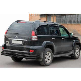 Zadnji dvojni kotni loki AK003-1 Black (2 kos, nerjavno jeklo) Toyota Land Cruiser Prado 120 2002–2009 fotografija 1