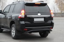 Toyota Land Cruiser Prado 150 2009–2023 Zadnji zaščitni lok AK008 Black (nerjaveče jeklo) fotografija 1