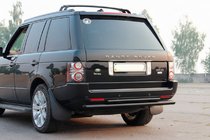 Range Rover III L322 2002–2012 Zadnji zaščitni lok AK002-Dvojni Black (nerjaveče jeklo) fotografija 1