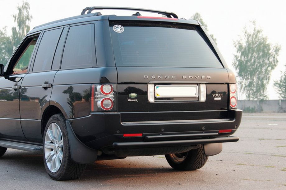 Range Rover III L322 2002–2012 Zadnji zaščitni lok AK002-Dvojni Black (nerjaveče jeklo) Image